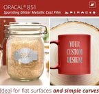 ORACAL 851 Cast Intense Silver Metallic Sparkle Glitter Craft Film Premium - Image 2