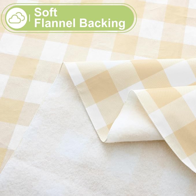 Smiry Rectangle Table Cloth, Waterproof Vinyl Tablecloth - Image 4