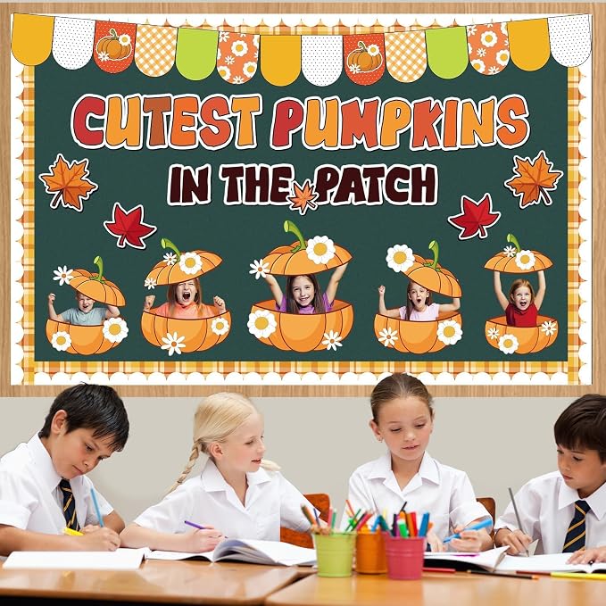 Thanksgiving Pumpkin Bulletin Board Fall Pumpkin Classroom Decorations Autumn - Image 6