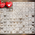 Fainne 100 Pcs 2 Inch Heart Stencils Small Stencils by Fainne