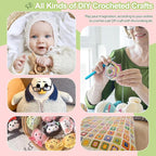 Katech Crochet Hooks Set with Crochet Case, Colorful Soft Handle Knitting - Image 5