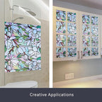 DKTIE Magnolia Pattern Stained Glass Window Film Floral Decorative Window - Image 5
