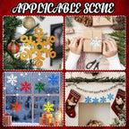 20Pcs Large Wooden Snowflake Unfinished Cutouts Christmas Ornaments DIY Craft - Image 4
