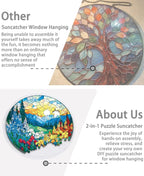 Acrylic Puzzle Suncatcher, Sunrise Sea Flowers Sun Catcher - Image 5