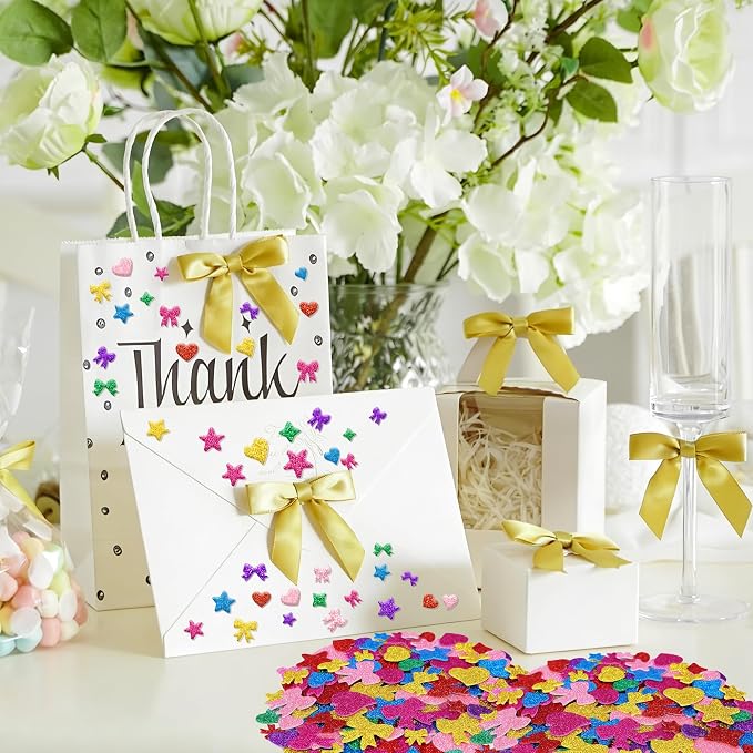 Foam Stickers, 7 Sheets 3D Glitter Foam Heart Stickers, Self-Adhesive EVA Foam - Image 6