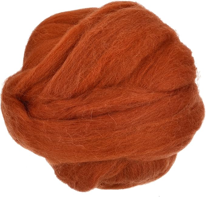 uxcell Needle Felting Wool, 3.5 Oz Nature Fibre Wool Yarn Roving by uxcell