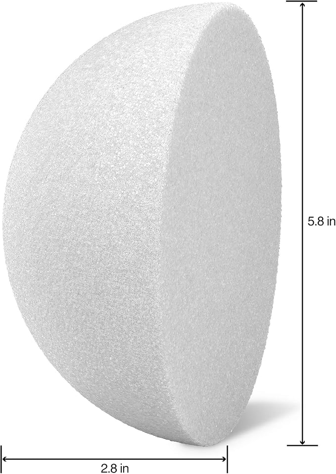 FloraCraft CraftFōM Half Ball 2.8 x 5.8 Inch White - Image 2
