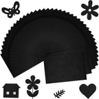 40 Pcs Black Soft Felt Fabric Sheet 8" x 12" Assorted Color Felt Fabric Sheets by Bringsparkletoeverydaylife