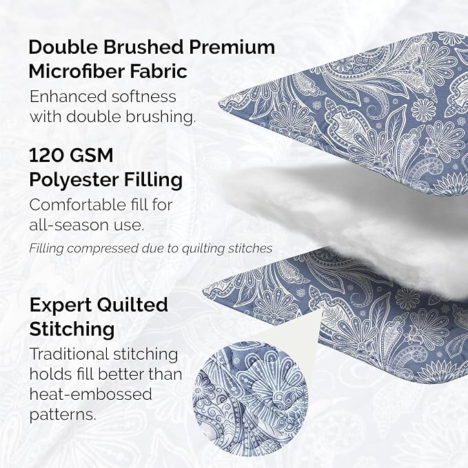 Southshore Fine Living, Inc. Paisley Quilt Queen Size Bedding Set, Full Size - Image 3
