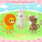Fortuning's JDS Crochet Kit for Beginners, Amigurumi Crochet Animal Kits - Image 4