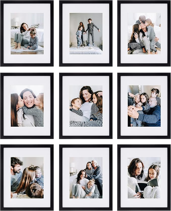 Sheffield Home 9 Piece Gallery Wall Frame Set, 11x14 in. matted to 8x10 in. by SheffieldHome