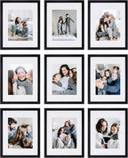 Sheffield Home 9 Piece Gallery Wall Frame Set, 11x14 in. matted to 8x10 in. by SheffieldHome