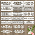 INFUNLY 15Pcs Floral Lace Painting Stencil by INFUNLY