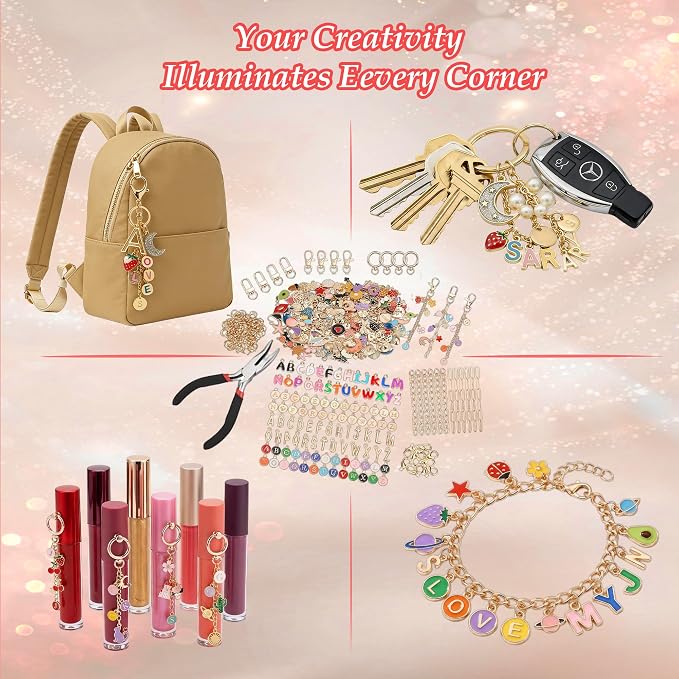 Lemosyu 271Pcs Keychain Making Kit Charms - Image 8