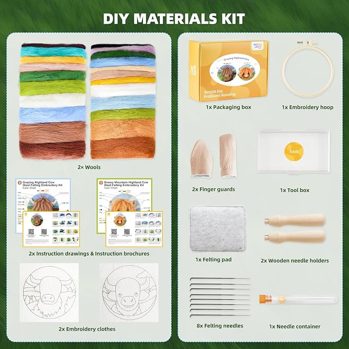 Needle Felting Kit, Embroidery kit - Image 3