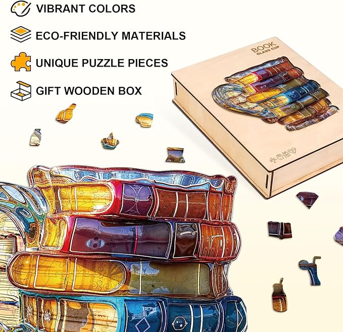 Book Glass Cup Puzzles Adults Gifts - Image 2