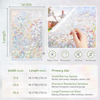 LUTE Rainbow Window Privacy Film, Stained Glass Cling, 35.4" x 118.1" | 3D - Image 7