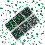 4000pcs Mixed Size Hot Fix Round Crystals Gems Glass Stones Hotfix Flat Back - Image 5