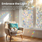 Rainbow Window Film, Static Cling Decorative Window Sticker, Non-Adhesive - Image 3