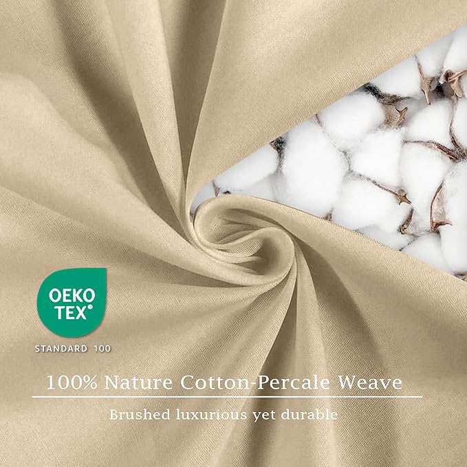 FreshCulture Pure Cotton Fitted Sheets California King Size, 300 Thread Count - Image 6