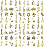 WOCRAFT 60pcs Antique Gold Music Bracelet Charms by WOCRAFT