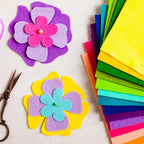 10PCS Multicoloured Self Adhesive Felt Fabric Sheets Sticky Felt Sheets - Image 6