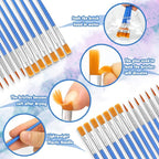 66 Pcs Small Paint Brushes Set - Image 4