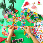 Hollowfly 48 Sets Summer Wreath Craft Kits Hello Summer DIY Hanging Ornaments - Image 2