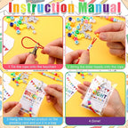 Suncalla 984 Pcs 24 Set Back to School Keychain Making Kit DIY Bead Craft | - Image 3