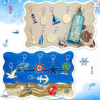 RattanView 24 Pcs Nautical Craft Color Your Own Keychains DIY Craft Wooden - Image 6