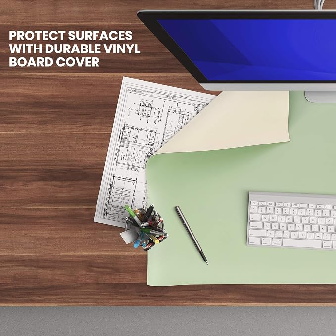 Pacific Arc Vinyl Board Cover. Self Healing and Stain Resistant Green/Ivory - Image 8