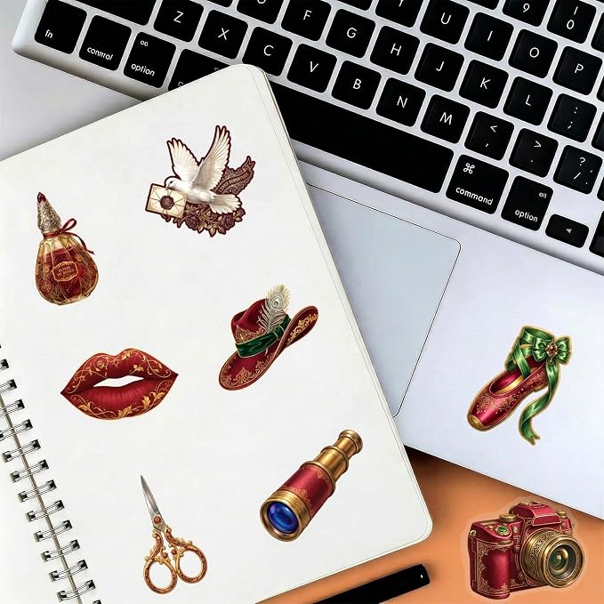 50 Pcs Clear PET Gentlewoman Aesthetic Stickers - Image 2