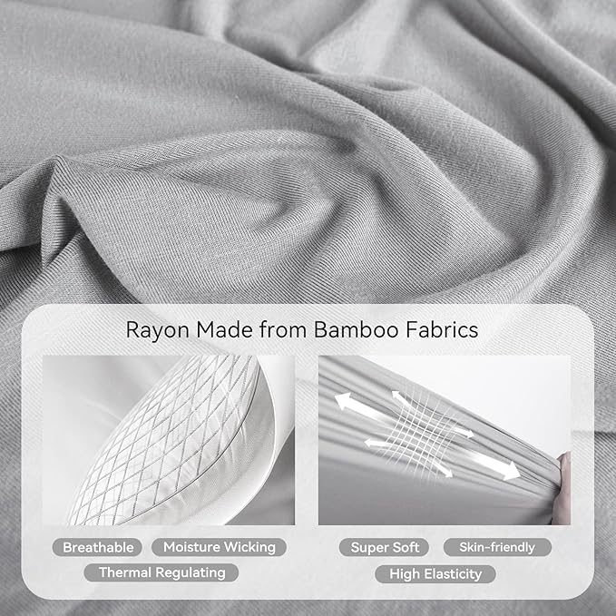 Rayon Made From Bamboo Sleep Sack 12-24 Months 0.5 Tog Ultra Soft Summer Toddler Sleep Sack 1t-2t with Feet 2-Way Zipper Lightweight Sleeping Bag Baby Wearable Blanket (2 Pack)-Green & Gray