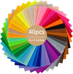 ZUFECY 40Pcs Felt Sheets for Crafts, Crafting Felt Fabric Nonwoven Handcraft by ZUFECY