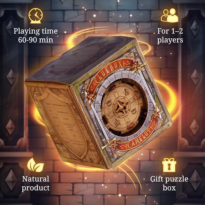 iDventure Cluebox Camelot, Escape Room in a Wooden Puzzle Box - Image 2