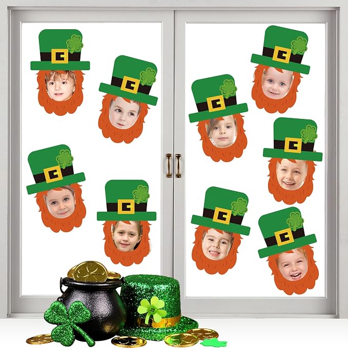 50 Pcs St. Patrick's Day Bulletin Board Leprechaun Hat Cutouts | Green - Image 3