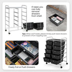 Giantex 10 Drawers Rolling Cart, Classroom Organizers, Storage Cart - Image 5