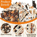 HunnmingRe 20 Pcs 10''x10'' Boho Halloween Quilting Fabric Square Spooky Ghost - Image 5