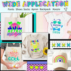 VINYL FROG 10 Sheets Neon Heat Transfer Vinyl Bundle 12"x10" Green & Yellow & - Image 5