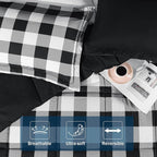 downluxe Lightweight Plaid Comforter Set - Image 6