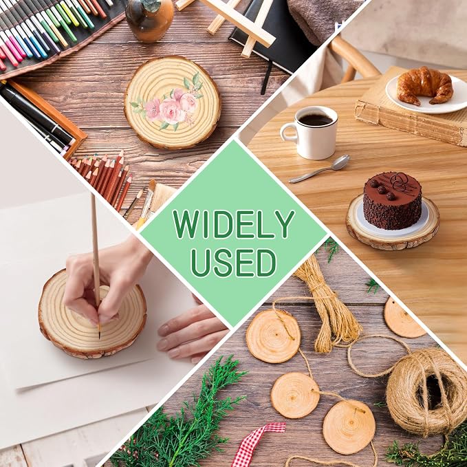 FSWCCK 10 PCS Unfinished Wood Slices - Image 3