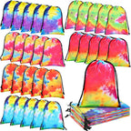 Zhengmy Tie Dye Party Favor Bags 10 x 7 Inch Candy Goodies Treat Bags by Zhengmy