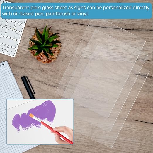 TKOnline 22 PCS Plexiglass Sheets, Invitations, Poster Frames Plastic Board - Image 6