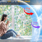 Non-Adhesive Stained Glass Window Film Decorative, Static Cling Privacy Window - Image 3