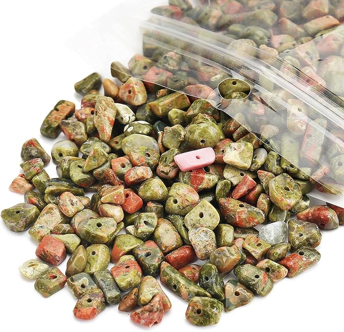 456 PCs Natural Chip Stone Beads, 5-8mm Irregular Multicolor Gemstones Loose - Image 2