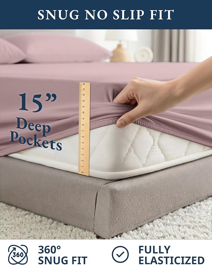 LANE LINEN 100% Organic Cotton King Size Bed Sheets, Sustainably Produced Okeo - Image 7