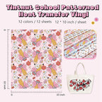 Tintnut Teacher Heat Transfer Vinyl, 12 Sheets 12"x10" Iron on Vinyl | School - Image 2