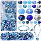 4/6/8mm Crystal Glass Beads, 3 Sizes Total 1000pcs Faceted Briolette Rondelle - Image 2