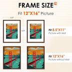 FIXSMITH 12x16 Picture Frame Brown Set of 2, Photo Frame - Image 2