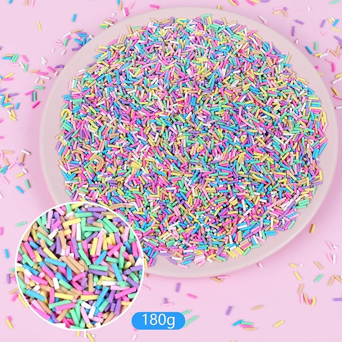 DIYASY 180g Fake Sprinkles, 6.35 oz Non-Edible Resin Sprinkles Faux Plastic - Image 6